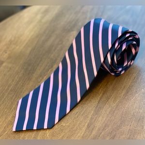 Ralph Lauren Striped Pink and Navy Tie
